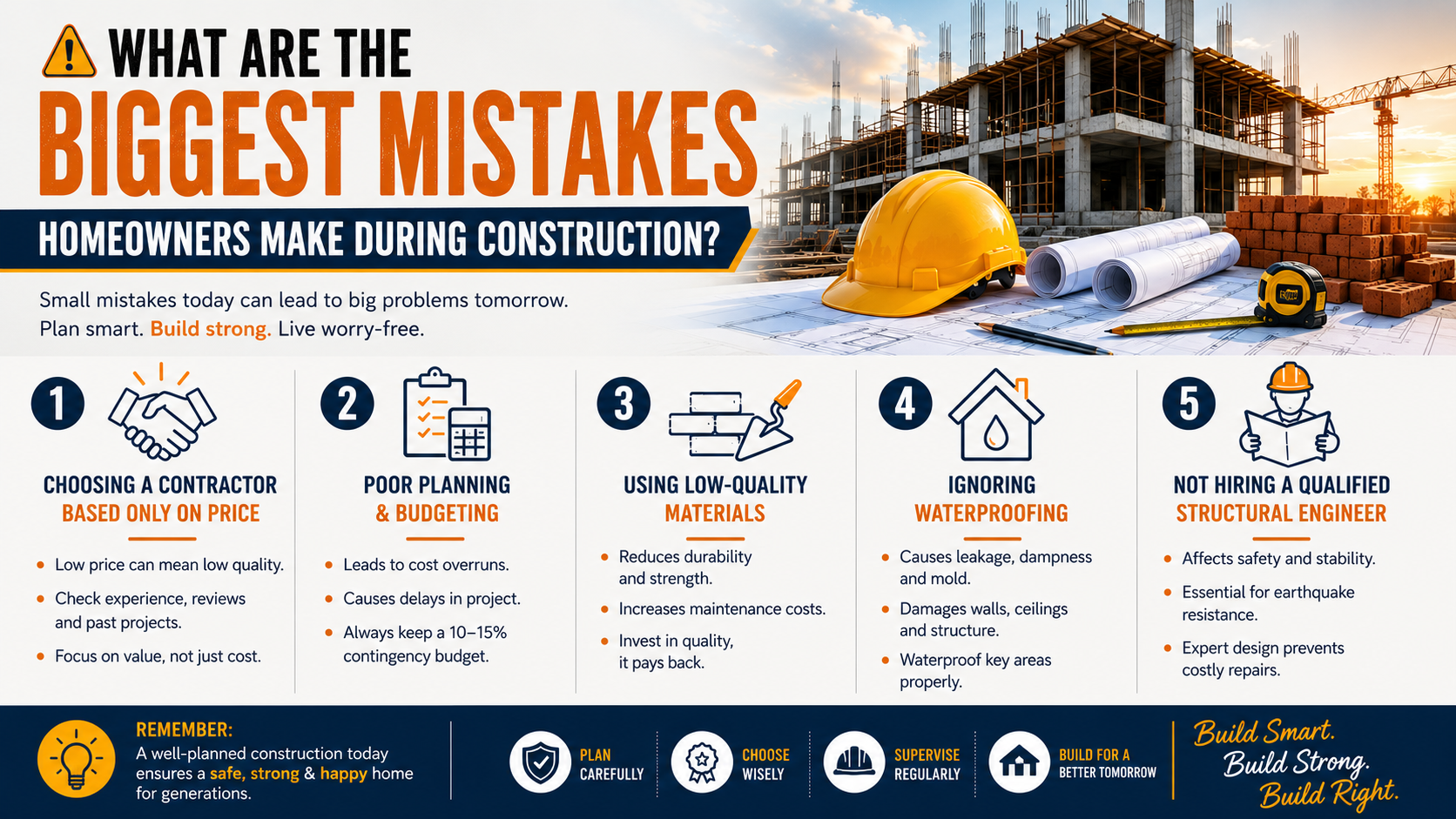 ⚠️ What Are the Biggest Mistakes Homeowners Make During Construction?