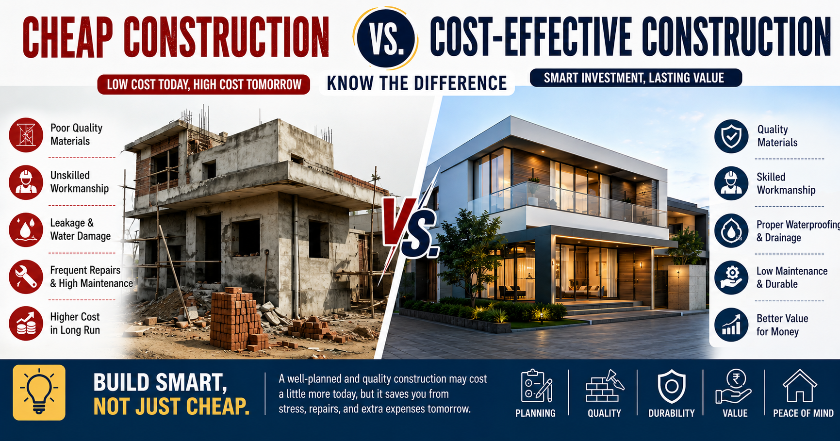 💰 Cheap Construction vs. Cost-Effective Construction: Know the Difference