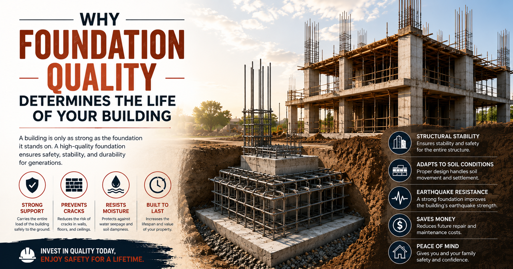 🧱 Why Foundation Quality Determines the Life of Your Building