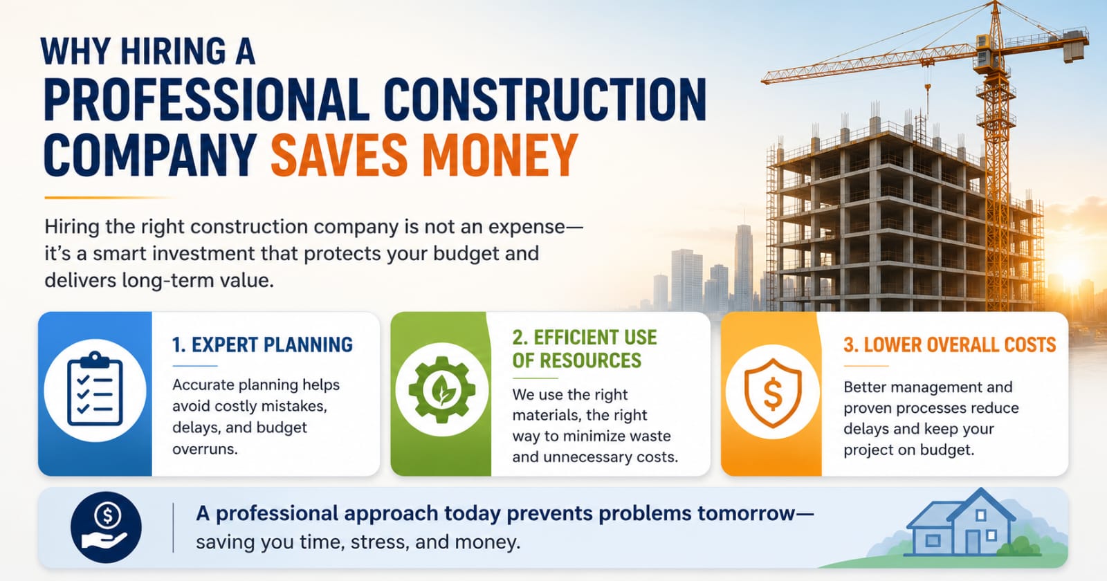 🧰 Why Hiring a Professional Construction Company Saves Money
