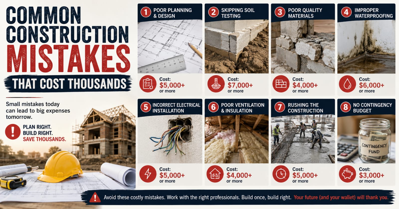 Common Construction Mistakes That Cost Thousands