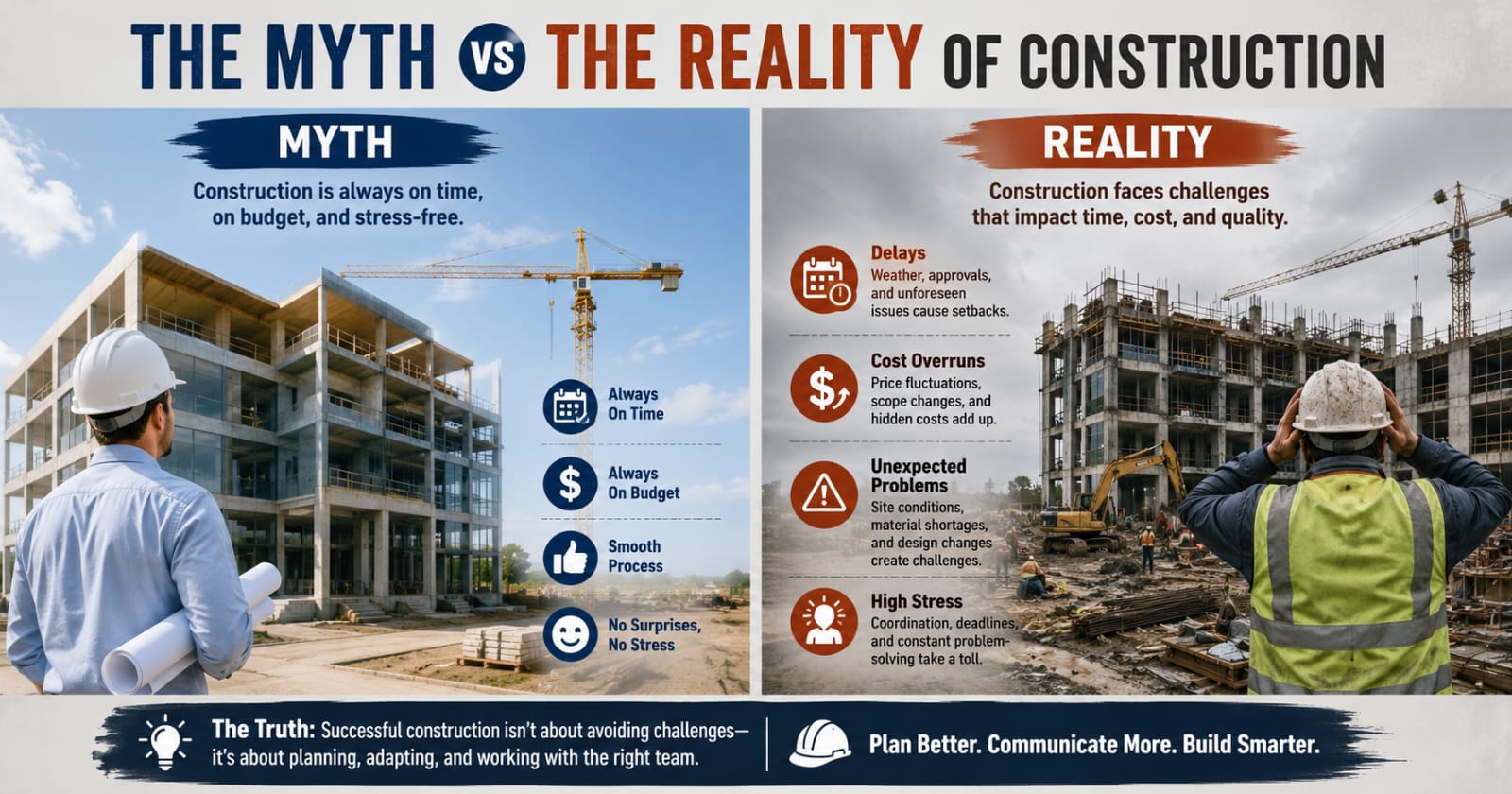 ⚠️ Construction Myths vs Reality